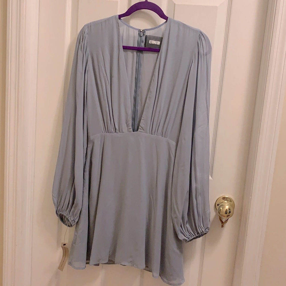NWT Reformation Gray Longsleeved Dress